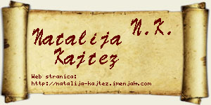 Natalija Kajtez vizit kartica